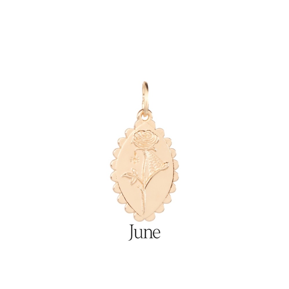 Catbird Rose Poet Charm (June Birthmonth)